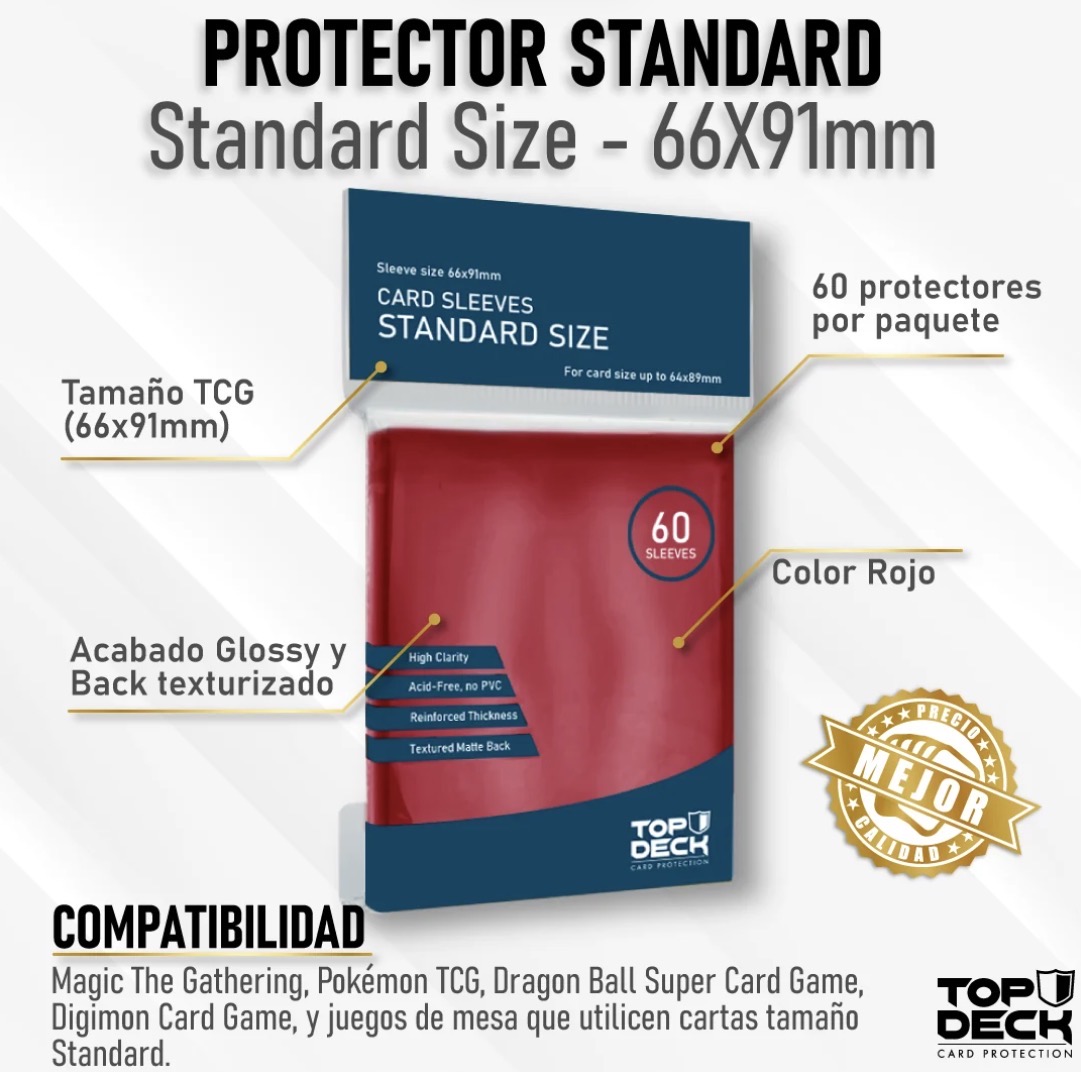 Protectores 60 top Deck (CONSULTAR COLOR)