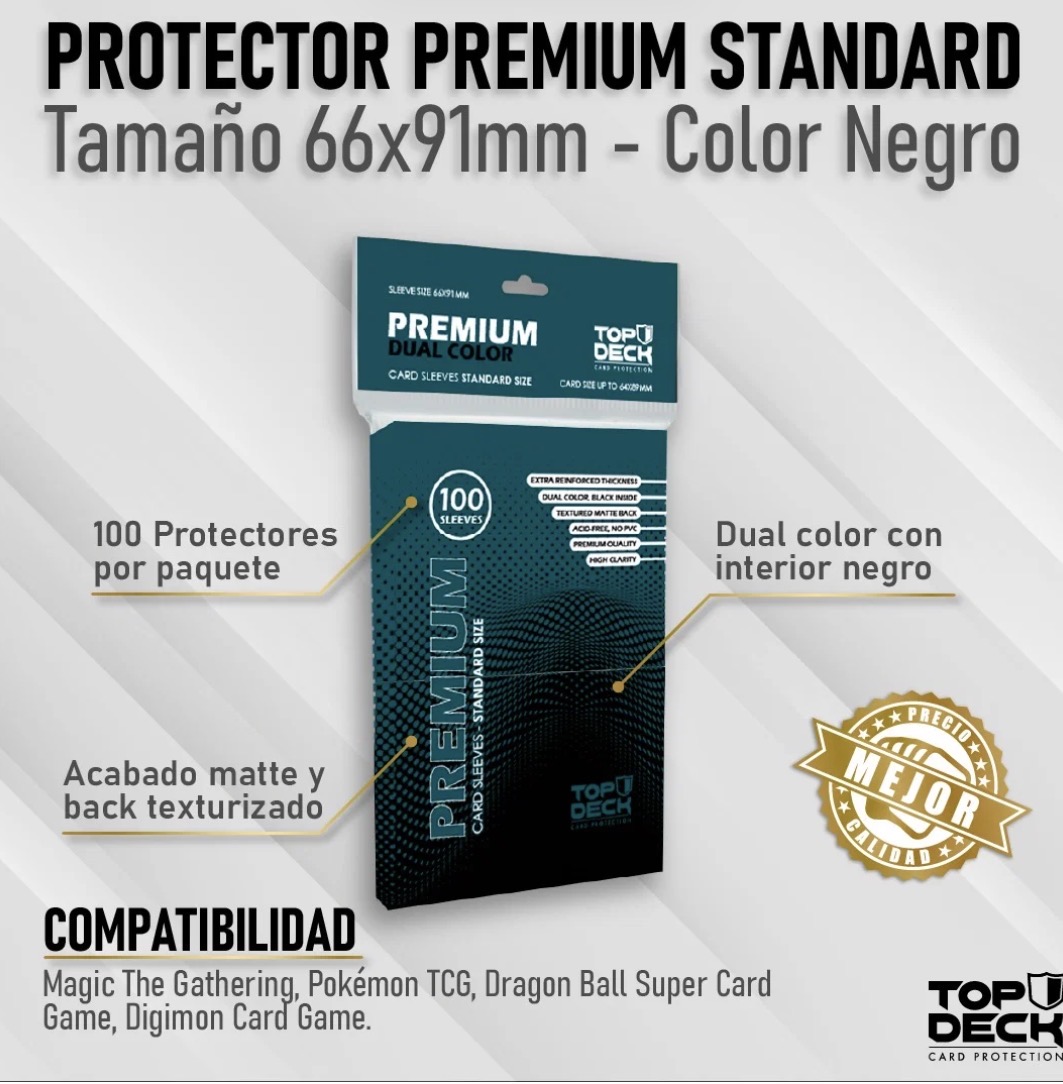 Protectores premium top Deck 100 (CONSULTAR COLOR)