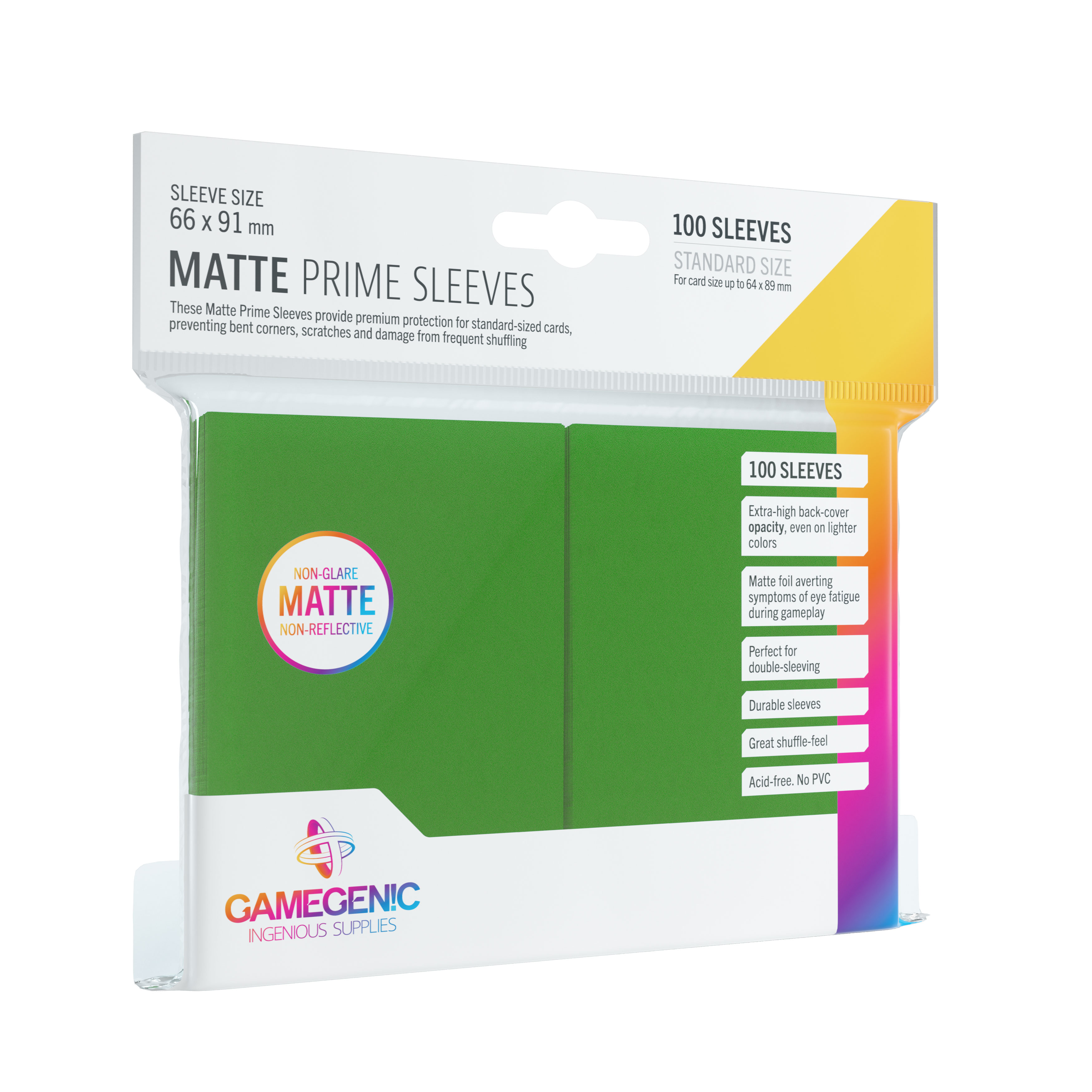 GG BGG Sleeves Matte Prime Sleeves - Green (100)